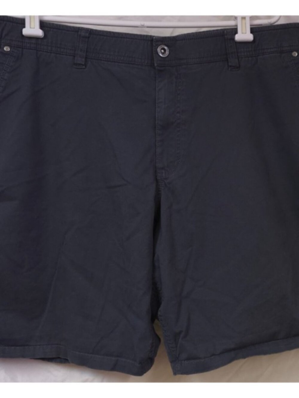 Swiss Tech Mens Grey Khaki Stretch Canvas Utility Tech Pockets Shorts 44x10
